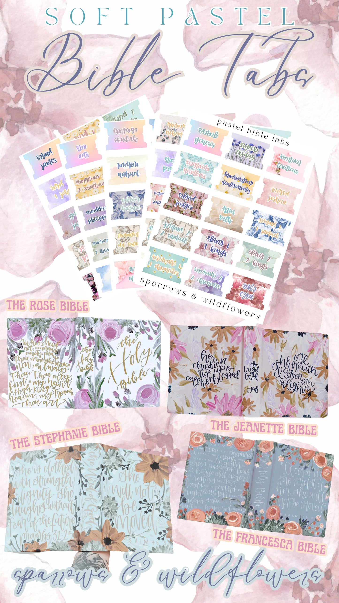 Bible Tabs - Soft Pastel