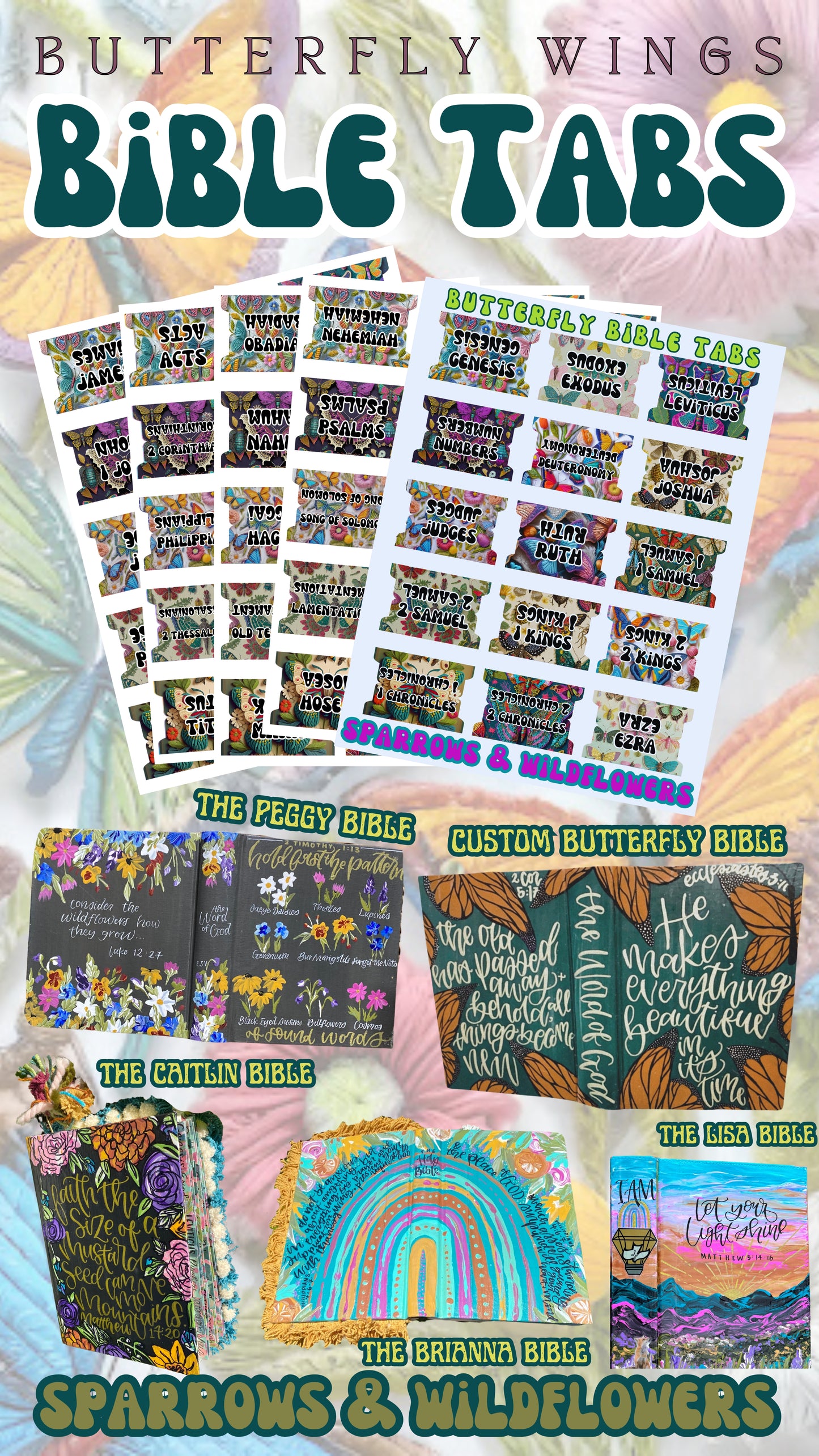 Bible Tabs - Butterfly Wings