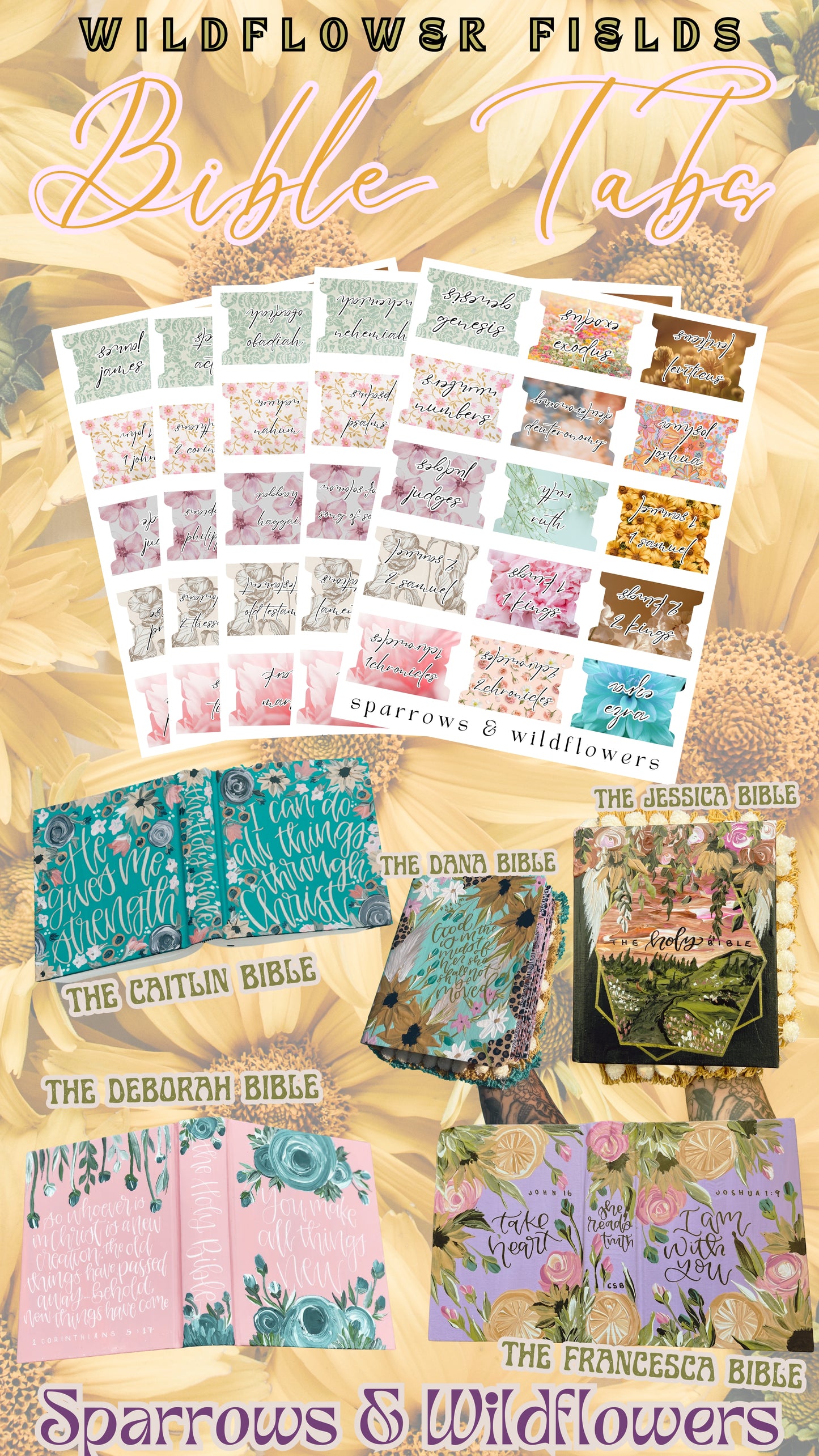 Bible Tabs - Wildflower Fields