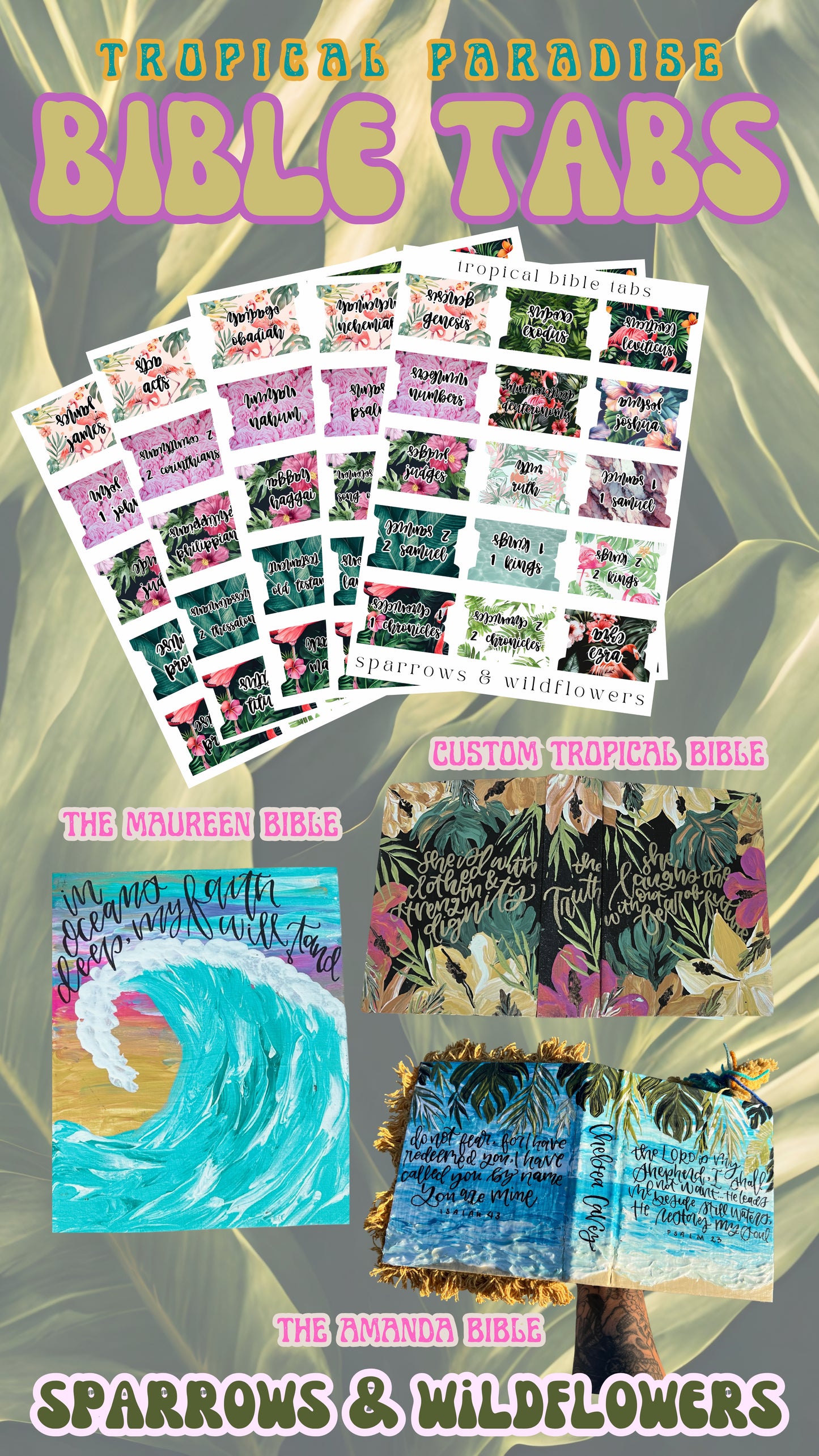 Bible Tabs - Tropical Paradise