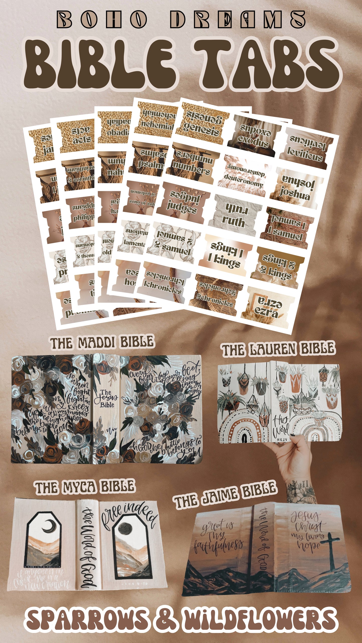 Bible Tabs - Boho Dreams