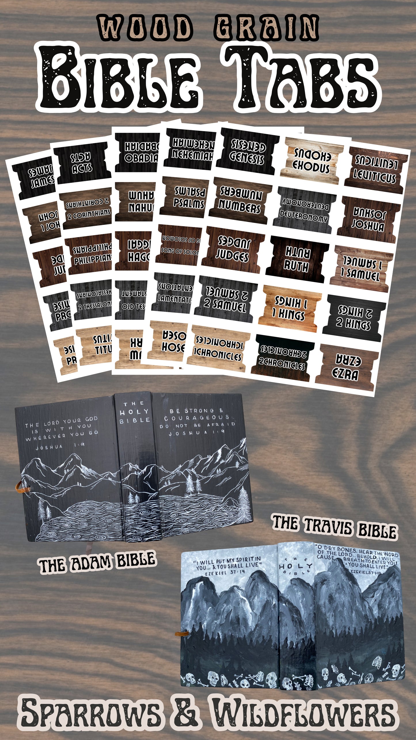 Bible Tabs - Wood Grain