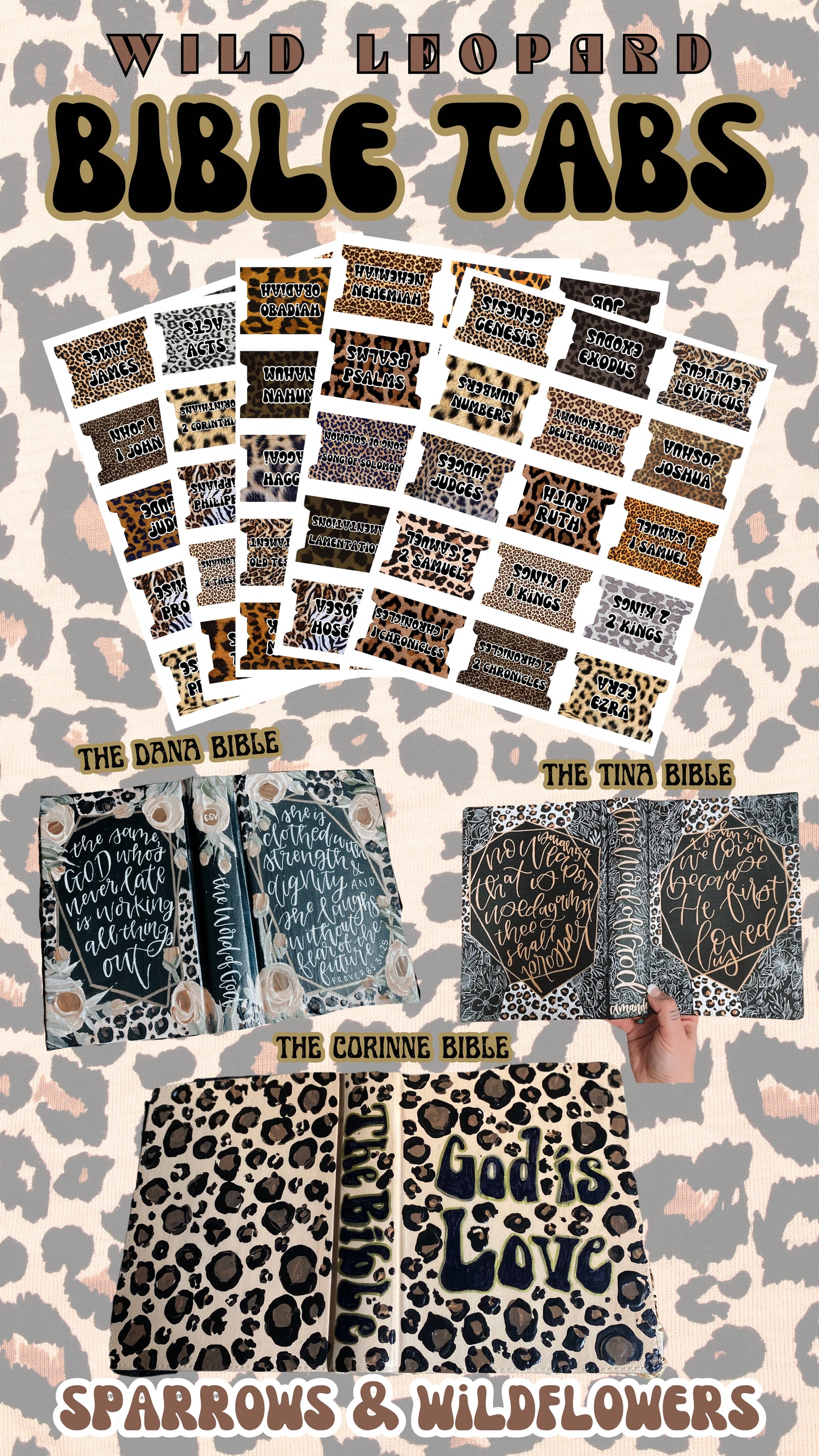 Bible Tabs - Wild Leopard