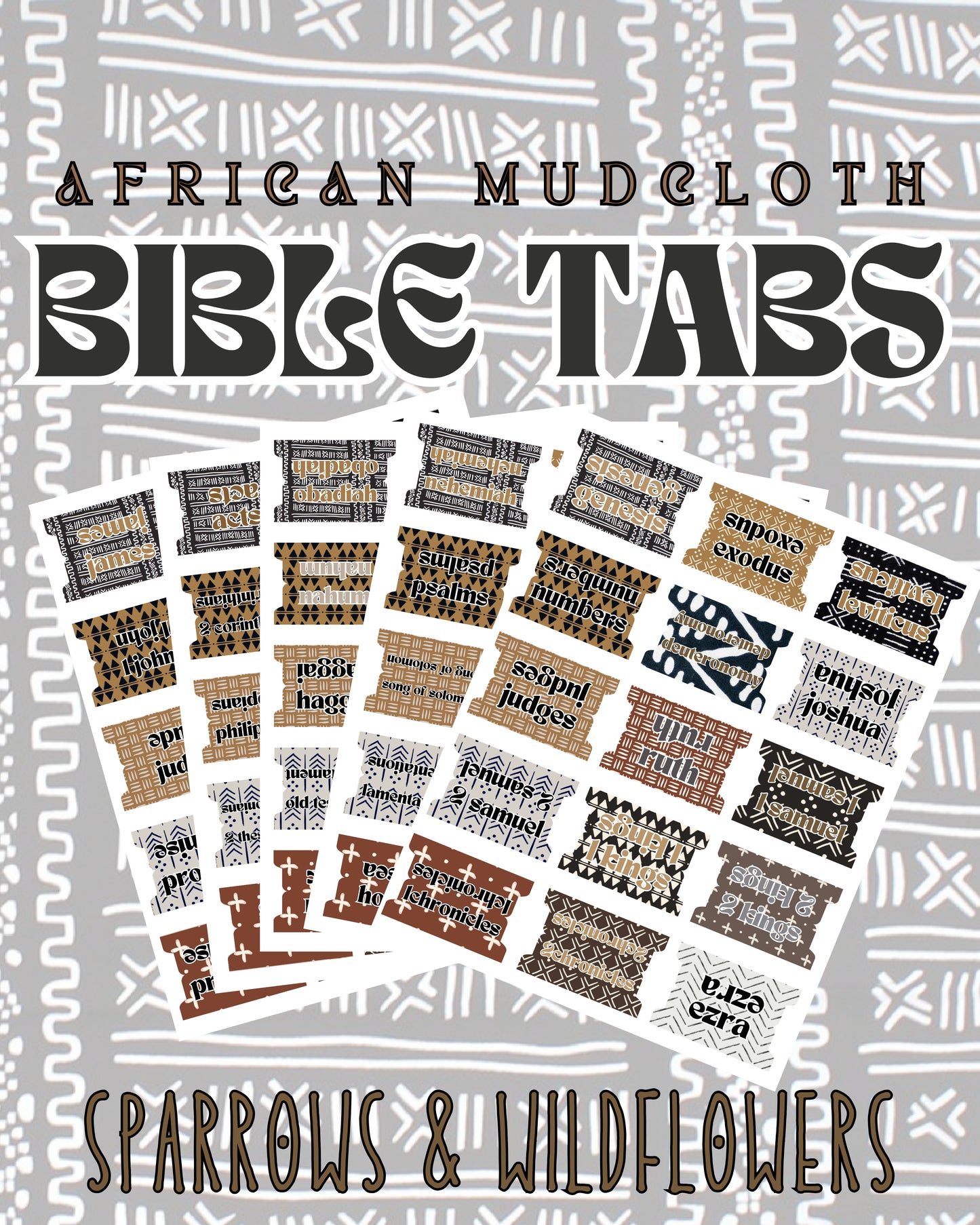 Bible Tabs - African Mudcloth