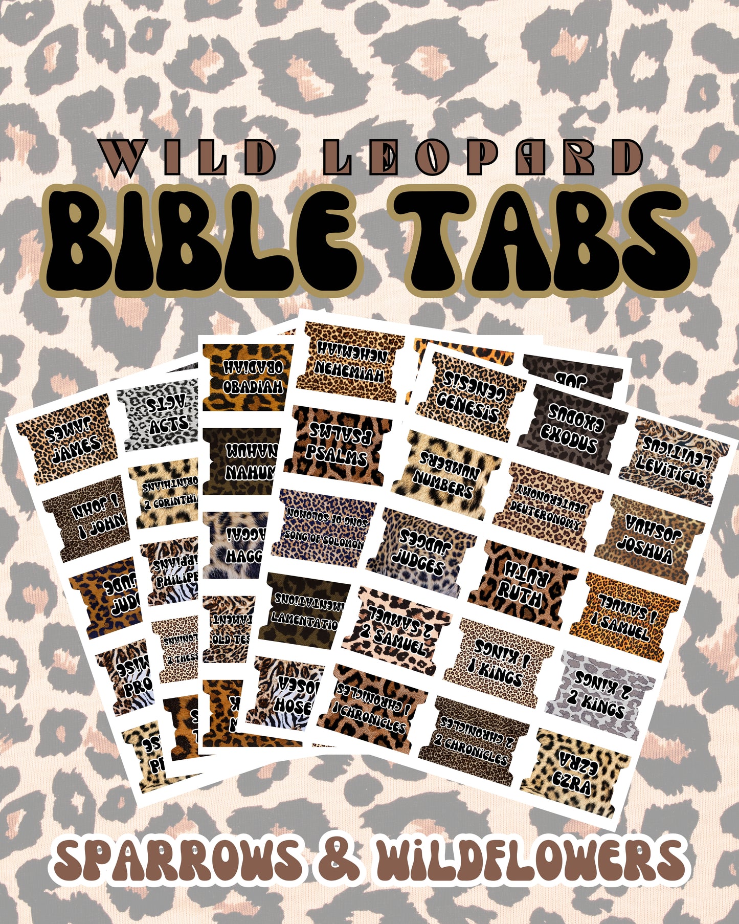 Bible Tabs - Wild Leopard