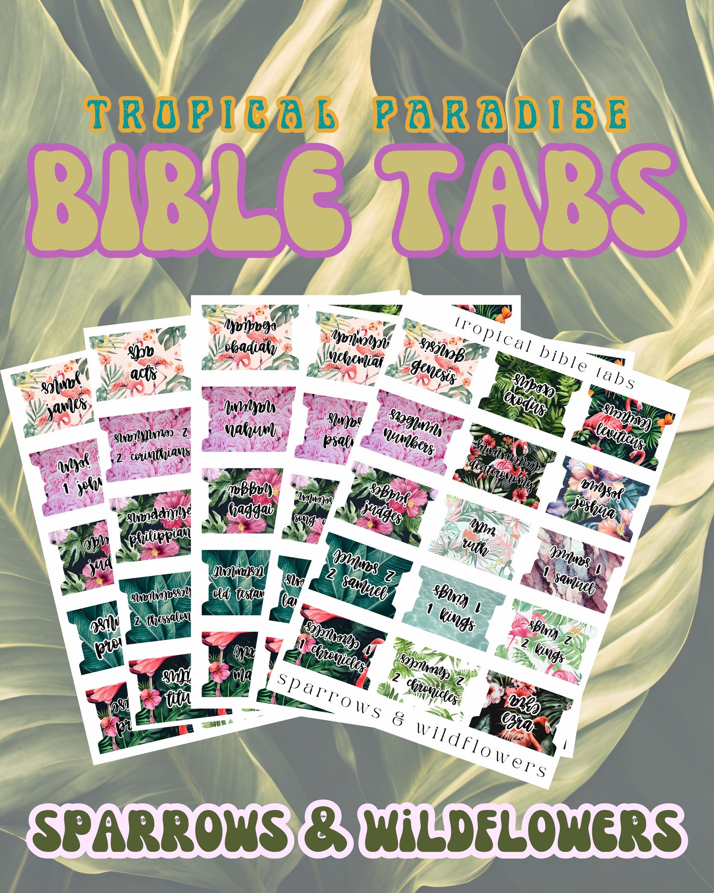 Bible Tabs - Tropical Paradise