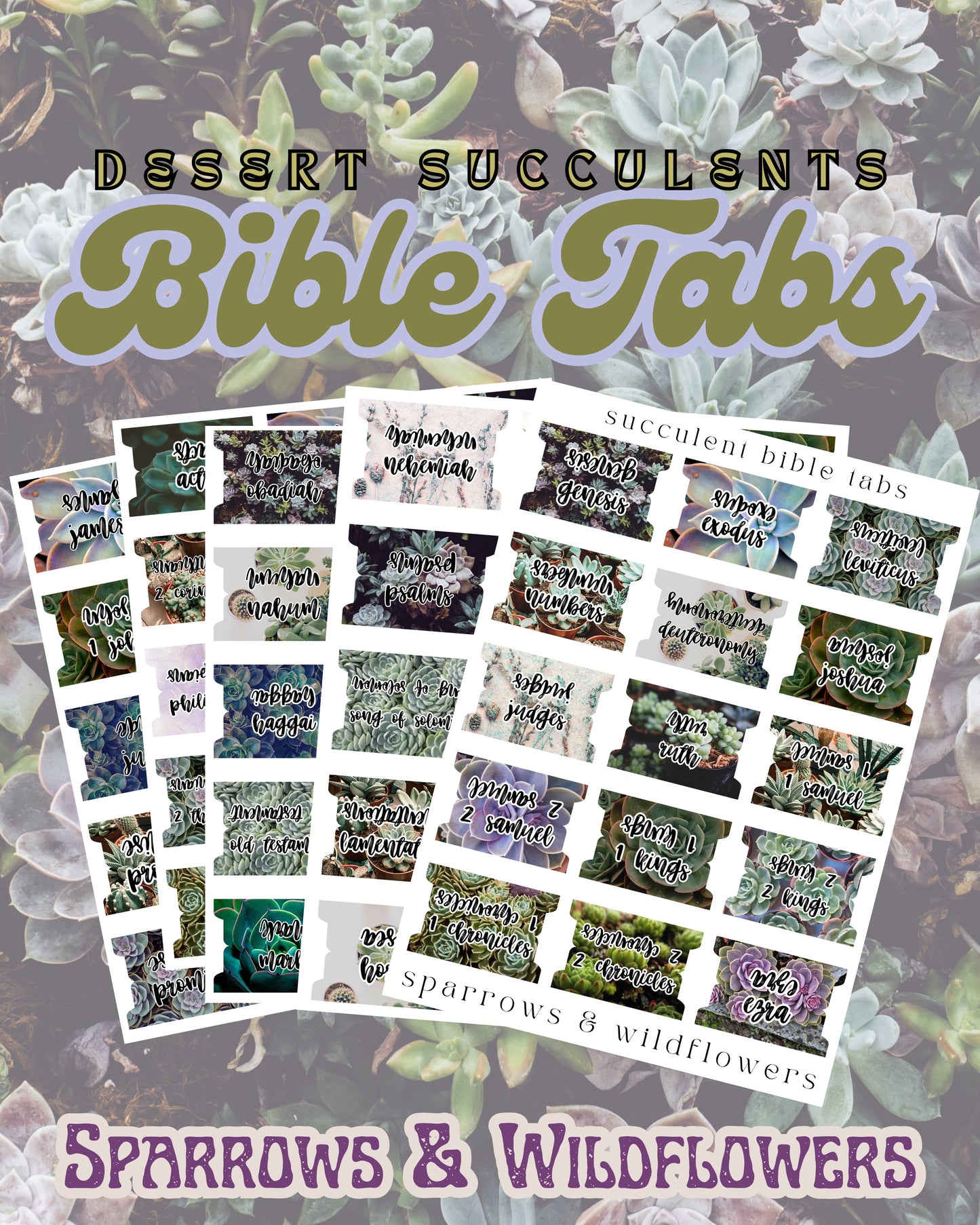 Bible Tabs - Desert Succulents