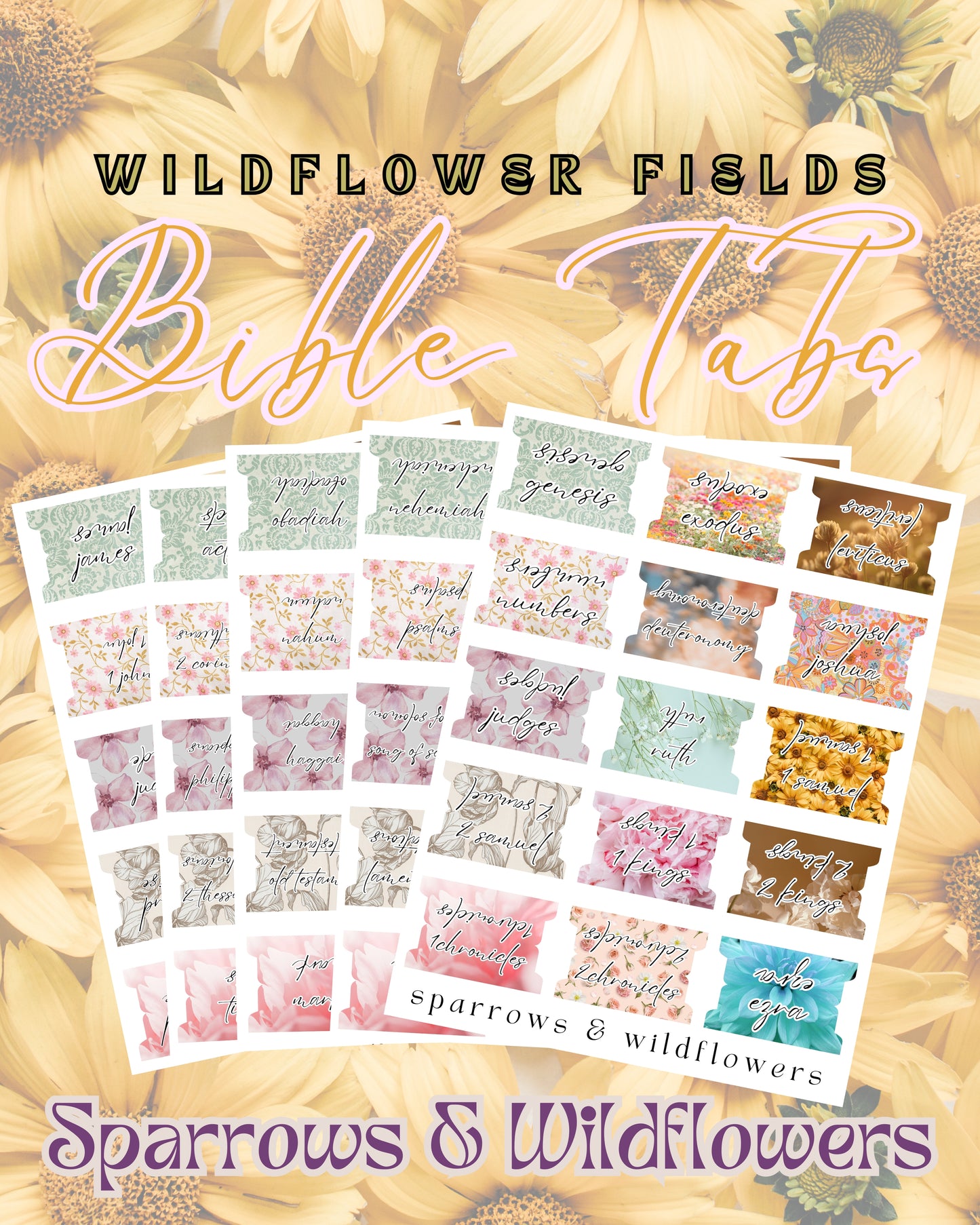 Bible Tabs - Wildflower Fields