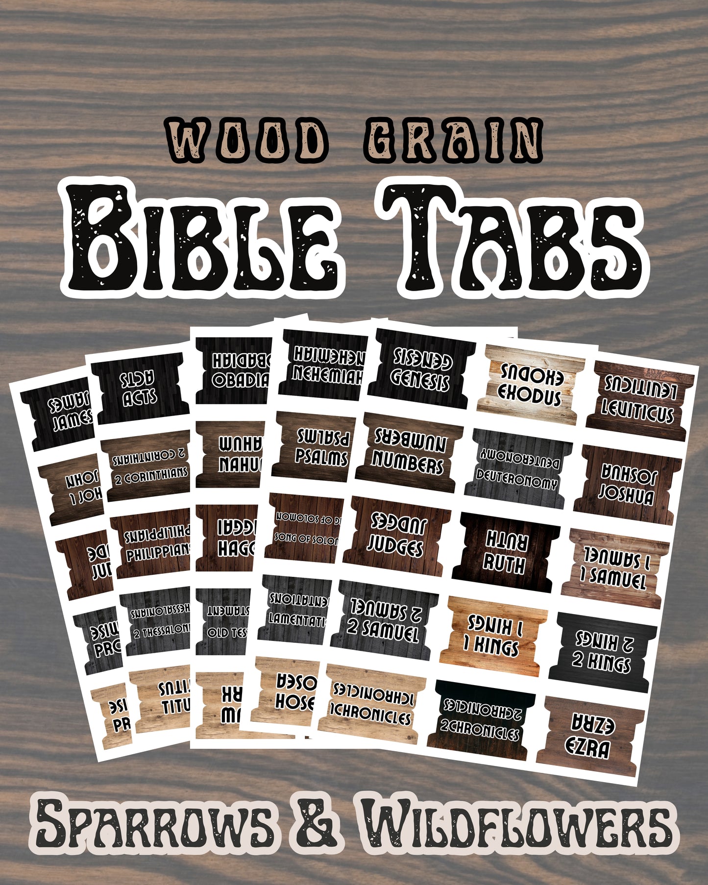Bible Tabs - Wood Grain