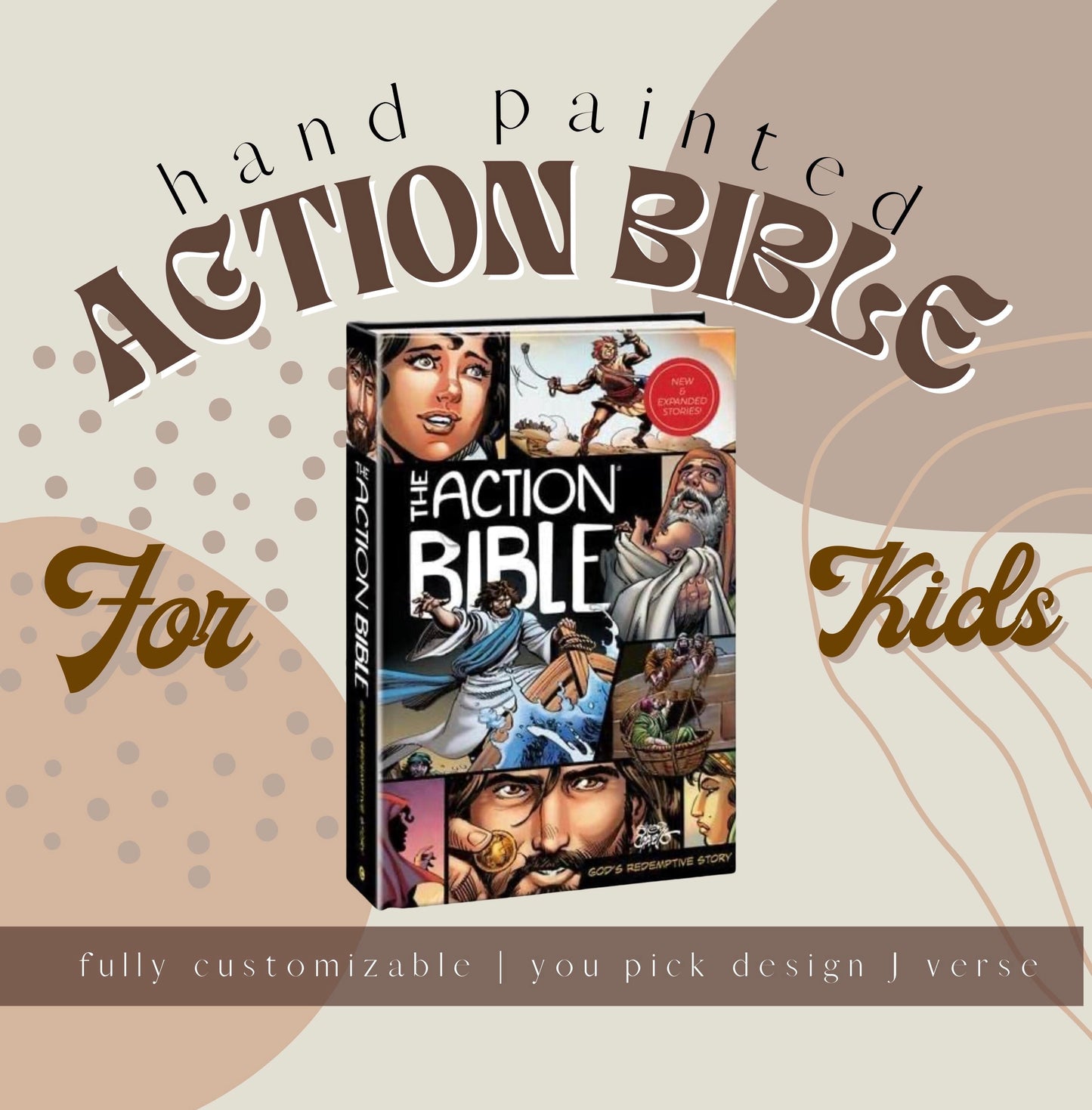 The Action Bible | | Hand Painted & Fully Customizable