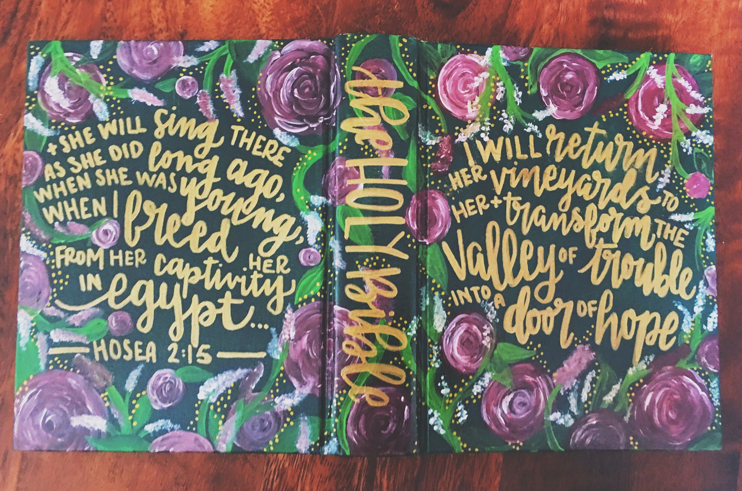 The Marissa Bible | Hand Painted Journaling Bible