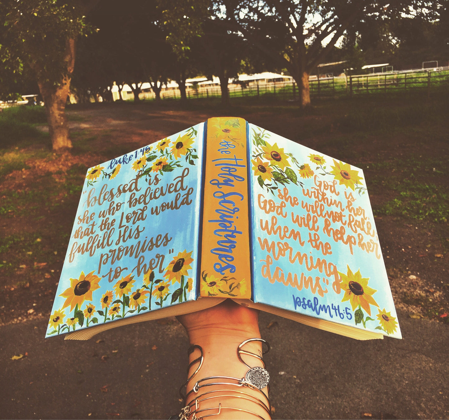 The Lindsey Bible | Hand Painted Journaling Bible