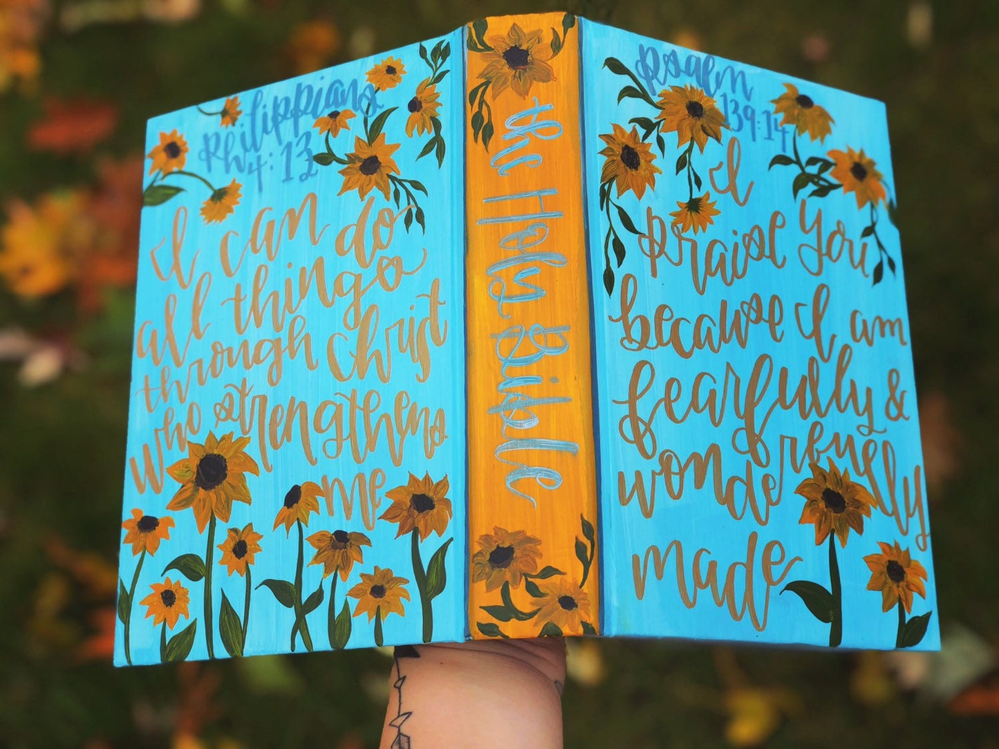 The Lindsey Bible | Hand Painted Journaling Bible