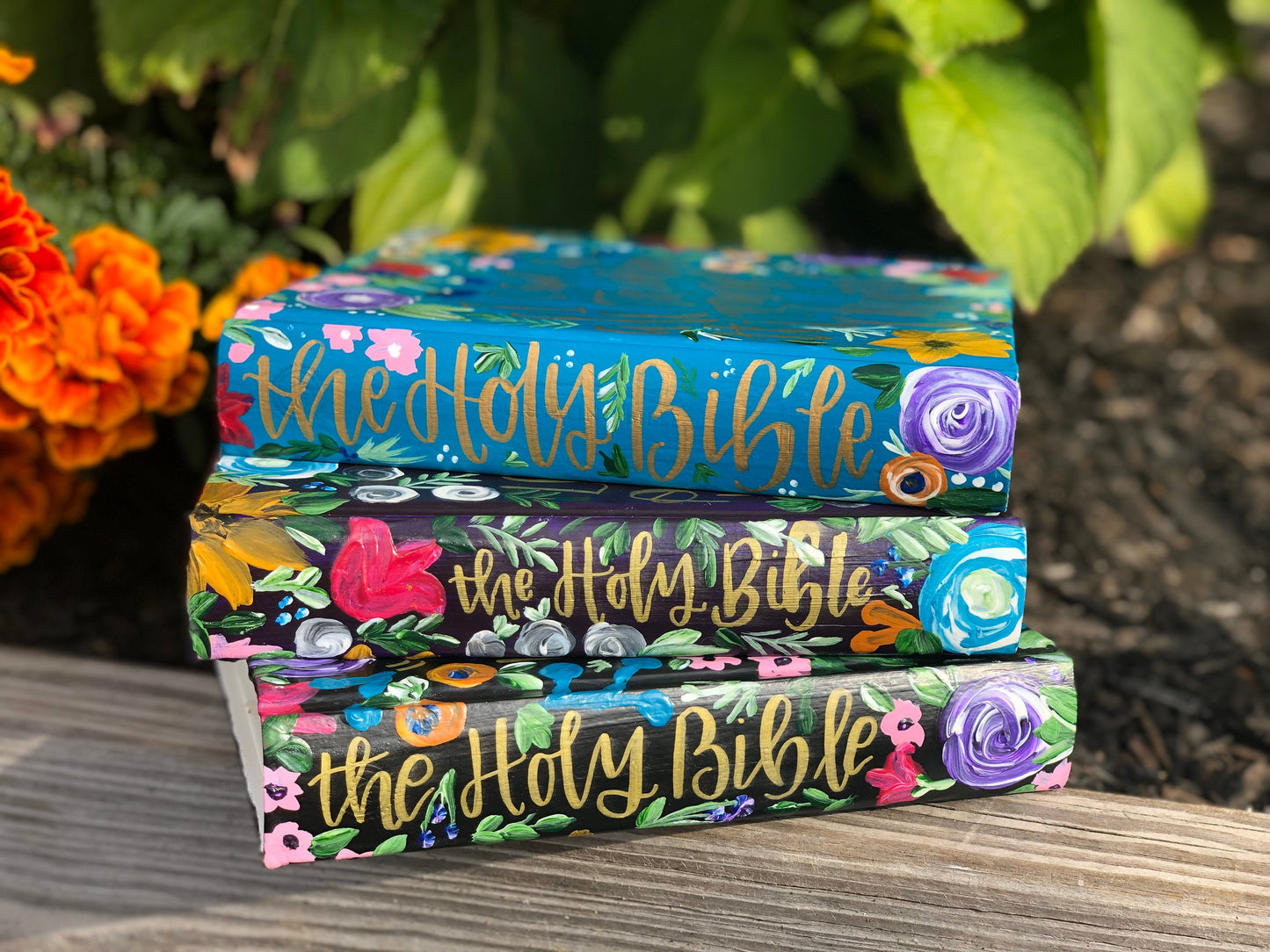 The Caitlin Bible | Hand Painted Journaling Bible