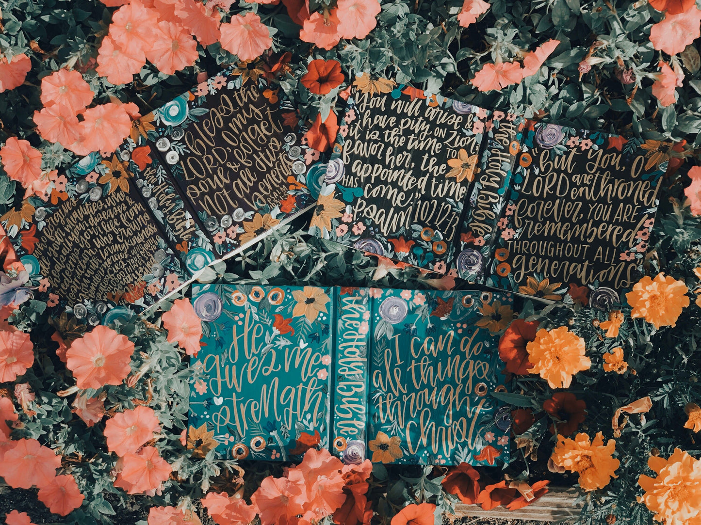 The Caitlin Bible | Hand Painted Journaling Bible