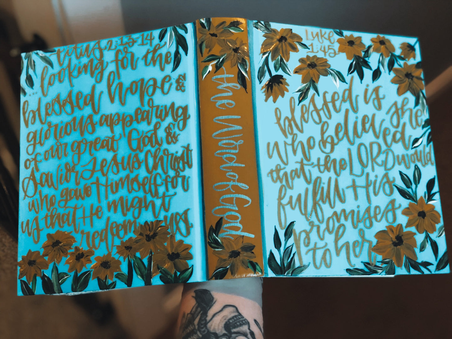 The Lindsey Bible | Hand Painted Journaling Bible