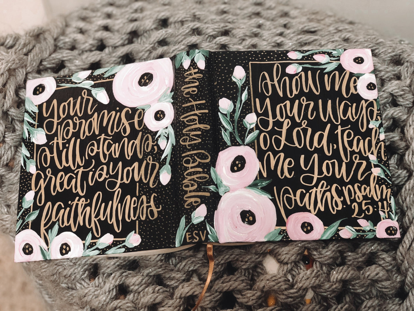 The Morgan Bible | Hand Painted Journaling Bible