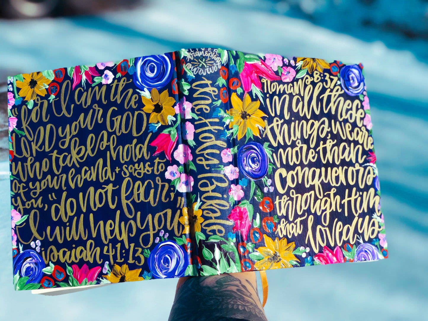 The Caitlin Bible | Hand Painted Journaling Bible