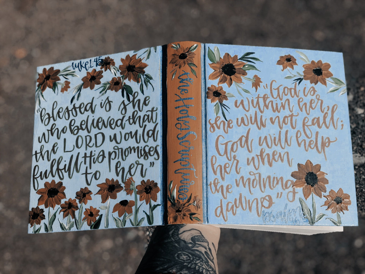 The Lindsey Bible | Hand Painted Journaling Bible