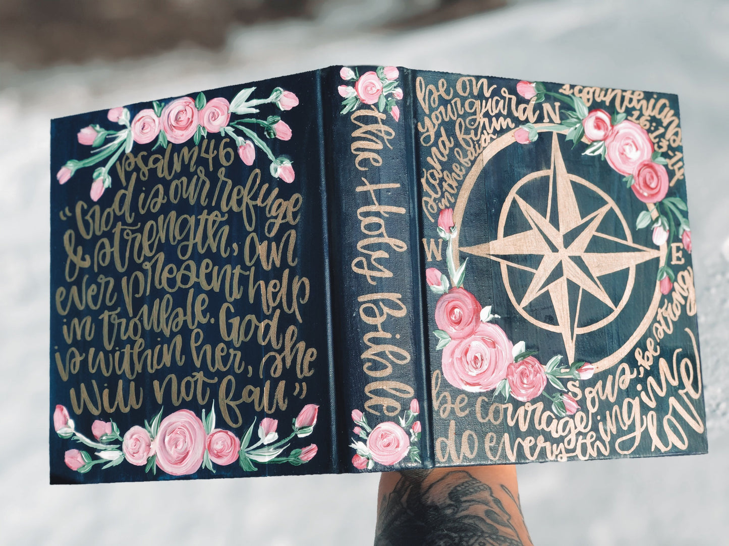 The Emily Bible | Hand Painted Journaling Bible