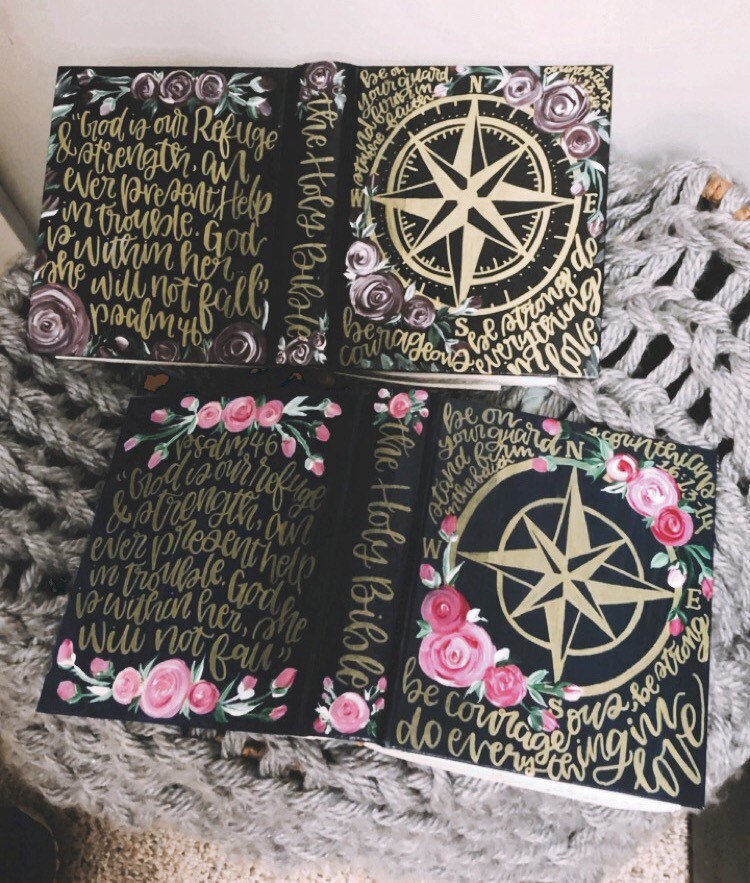 The Emily Bible | Hand Painted Journaling Bible