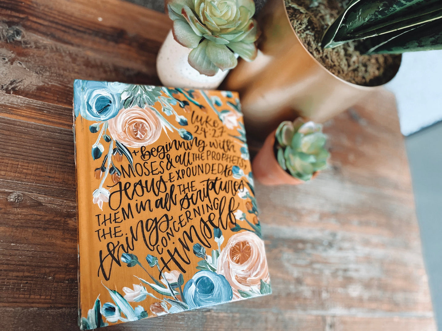 Jesus Bible | Hand Painted Journaling Bible