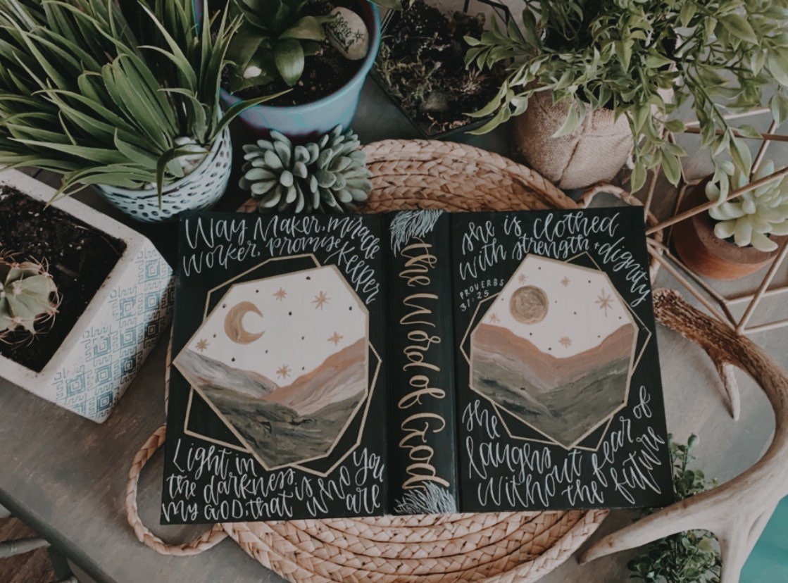 The Myca Bible | Hand Painted Journaling Bible