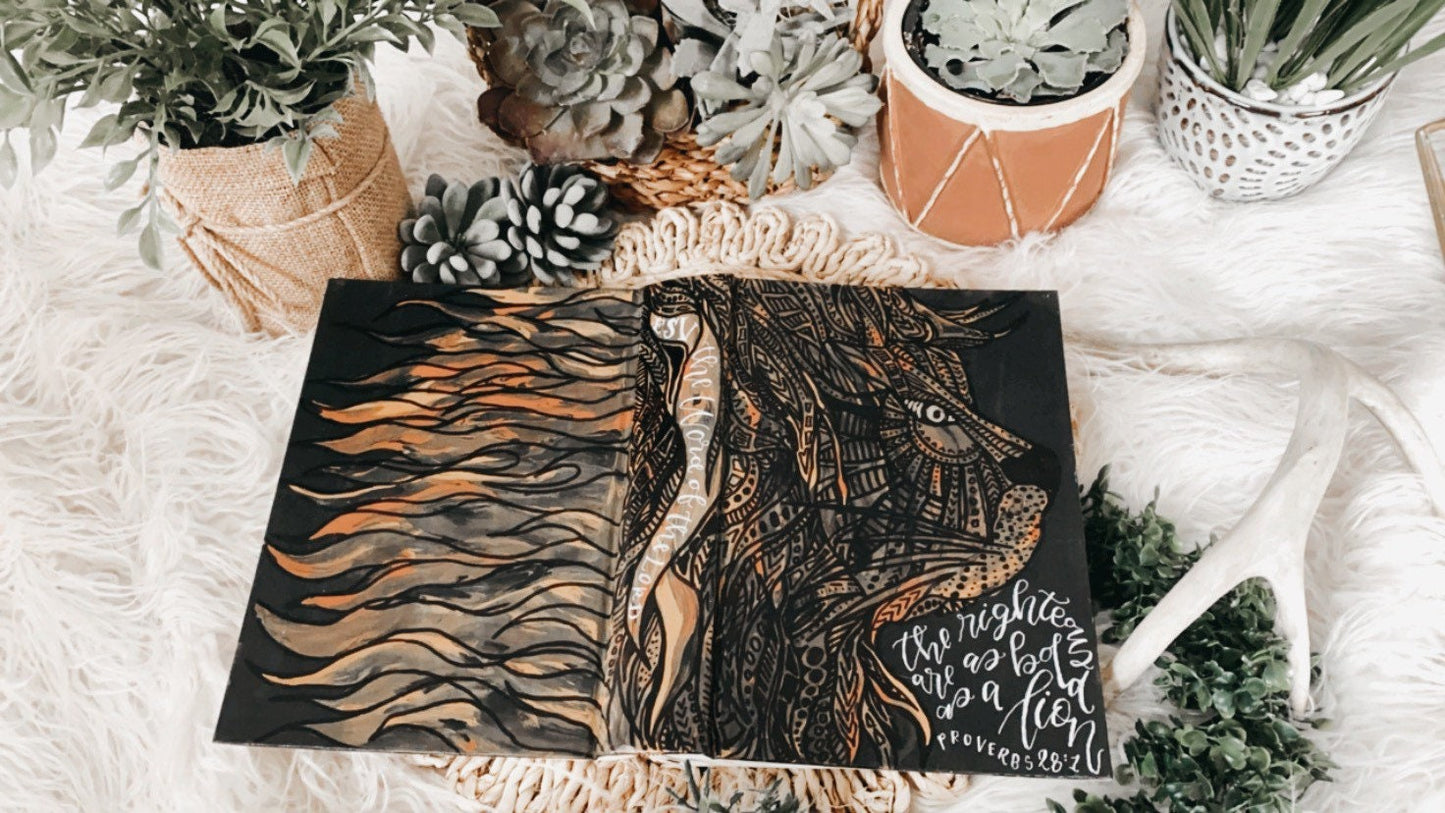 The Ryan Bible | Hand Painted Journaling Bible