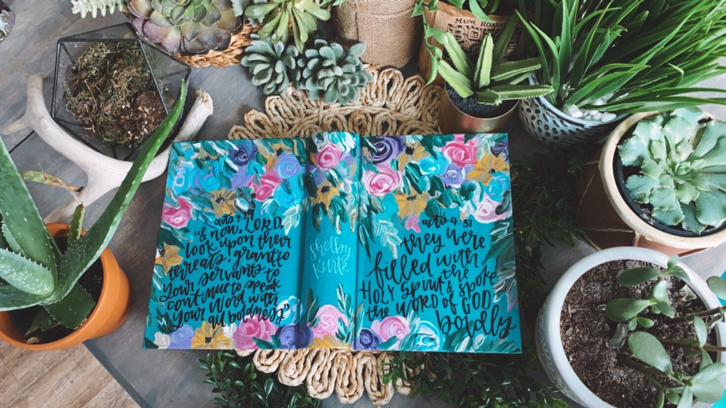 The Maddi Bible | Hand Painted Journaling Bible