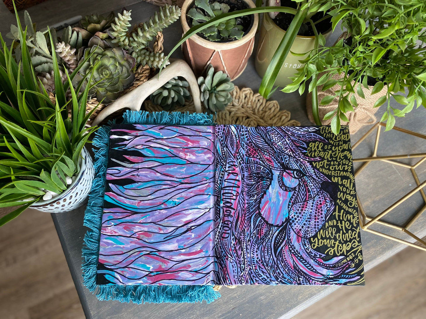 The Ryan Bible | Hand Painted Journaling Bible