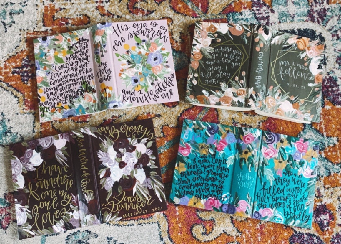 The Maddi Bible | Hand Painted Journaling Bible