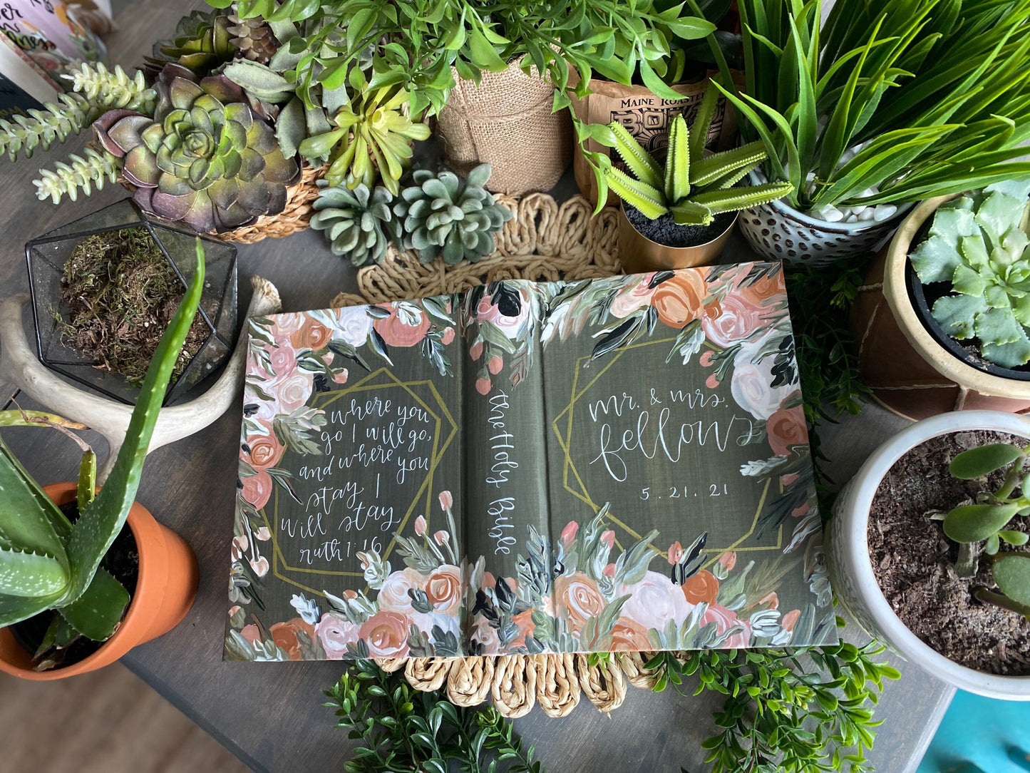 The Maddi Bible | Hand Painted Journaling Bible
