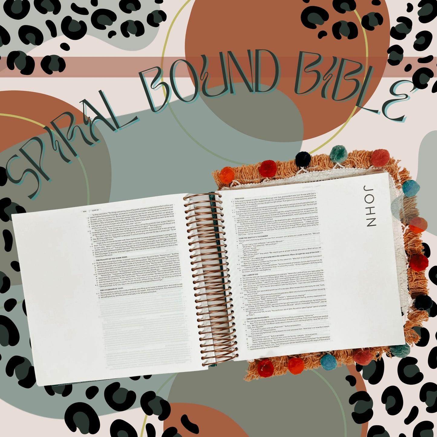 Spiral Bound Bible | Hand Painted Bibles in Maine | Sparrows & Wildflowers
