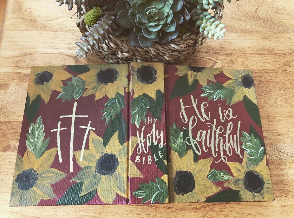 The Stephanie Bible // ESV Journaling Bible // Close-Up Sunflower Theme