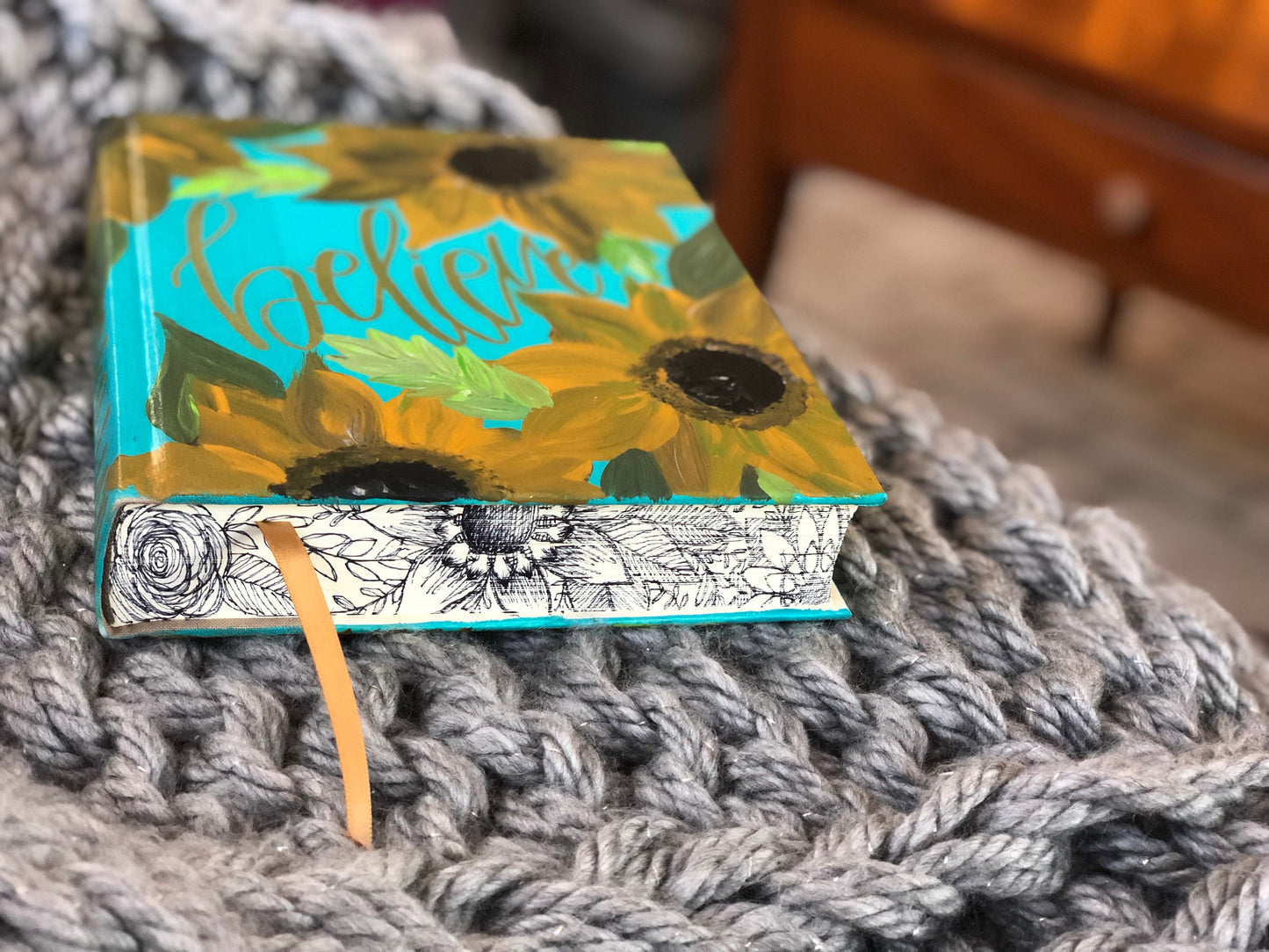 The Stephanie Bible // ESV Journaling Bible // Close-Up Sunflower Theme