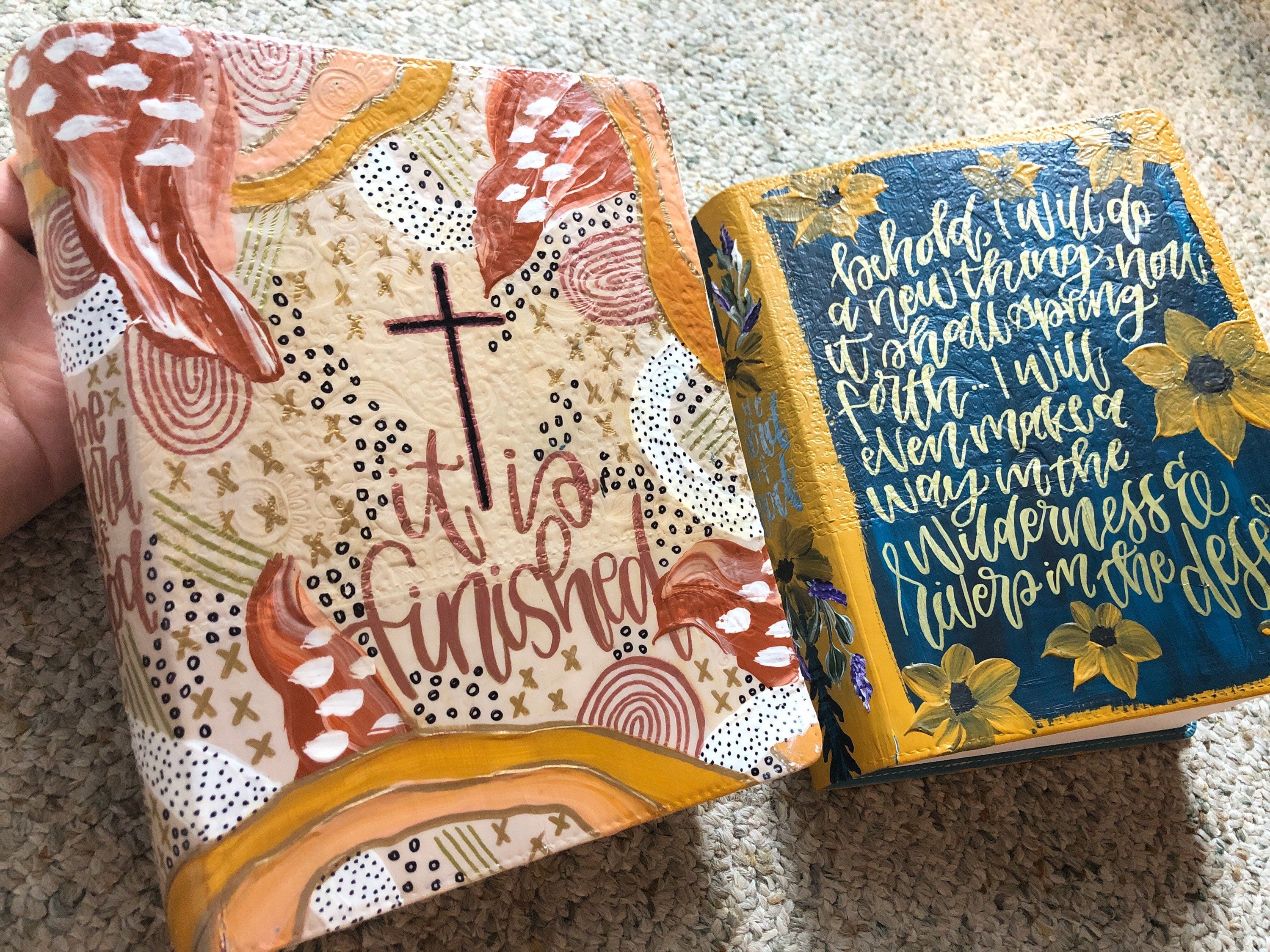 Boho hand painted Bible | personalized on sale bible cover | custom Bible cover | journaling bible | custom painted journaling bible