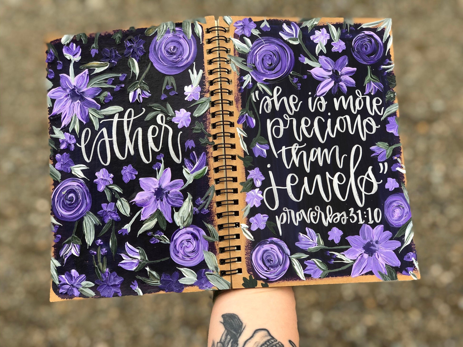 Purple Watercolor Custom Journal