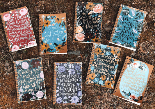 Spiral Bound Journals // Hand Painted & Customizable