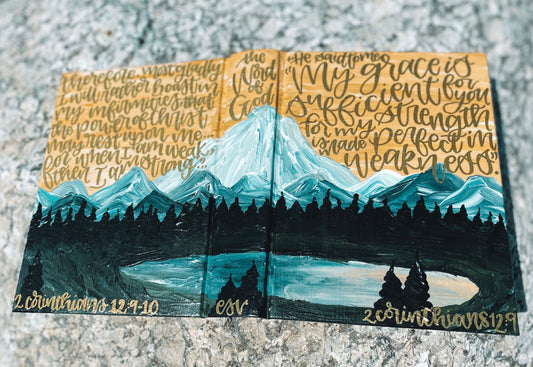 The Paulie Bible | Hand Painted Custom Journaling ESV Bible