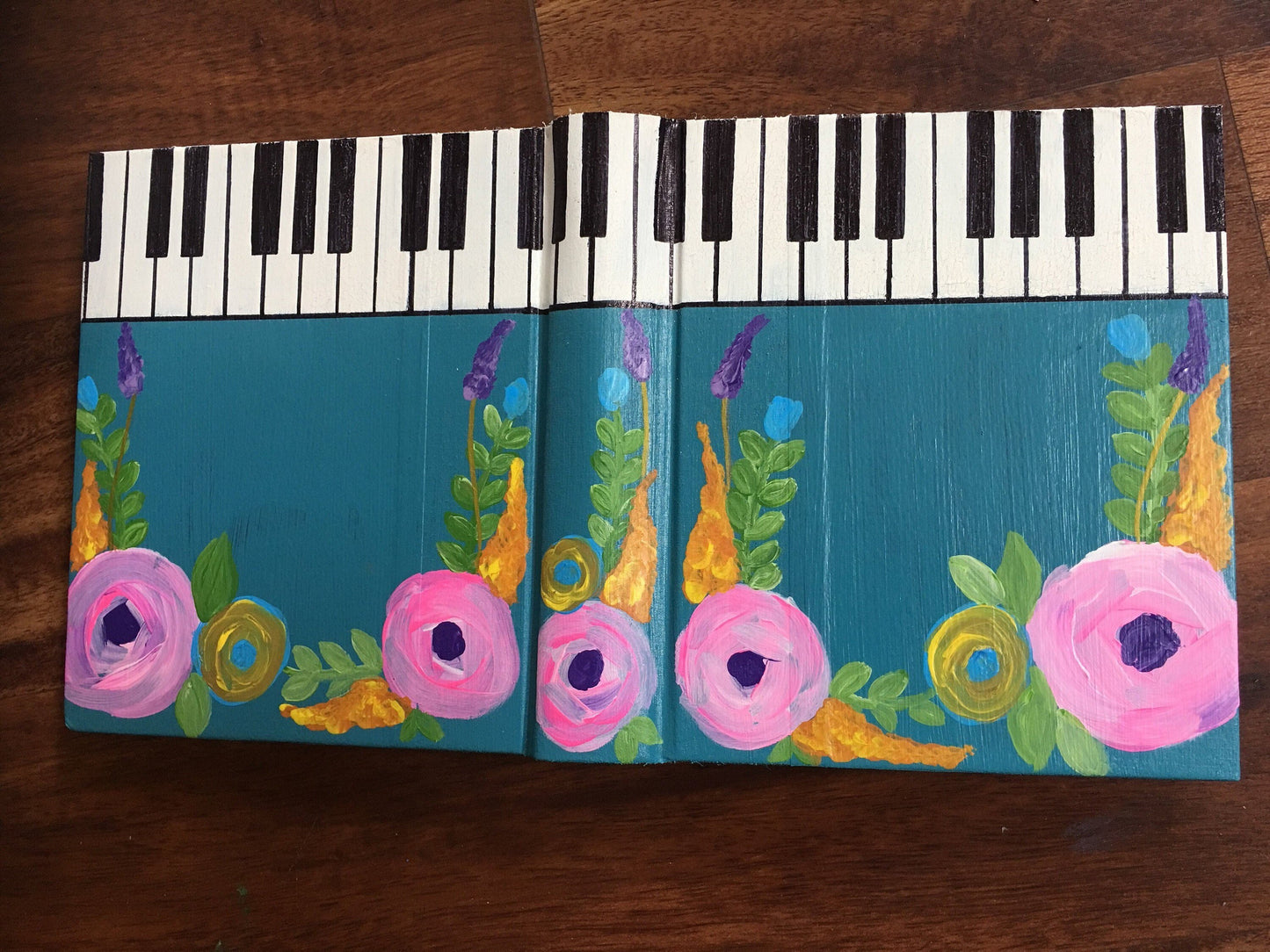 The Laura Bible // Custom Handpainted Bible // ESV Journaling Bible // Piano Keys Desigb