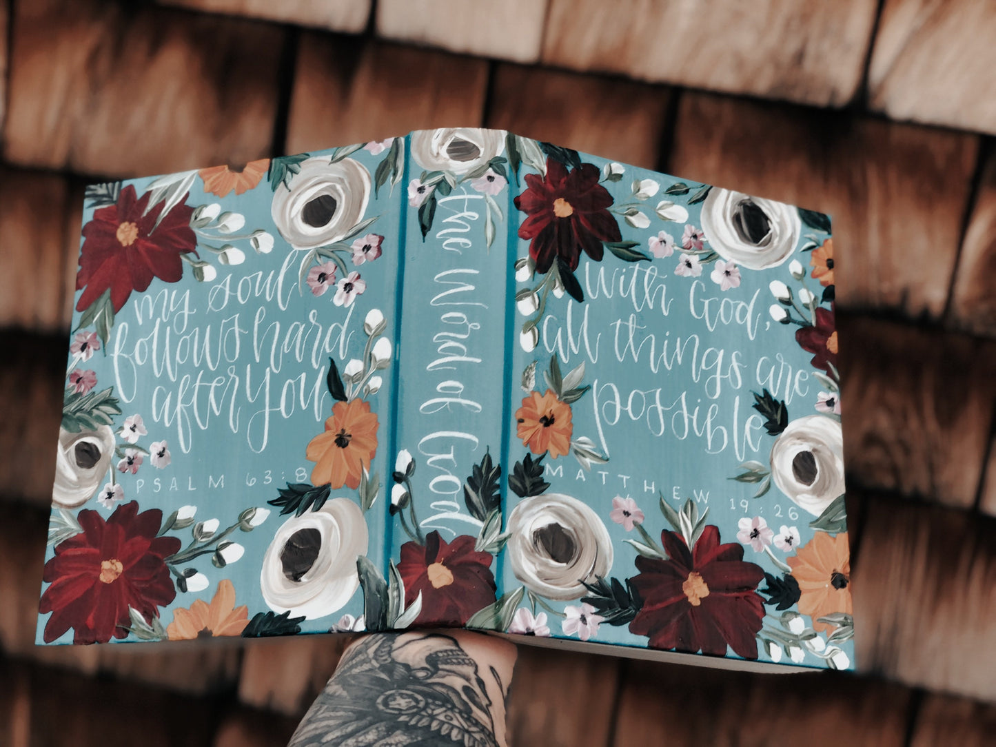 The Jeanette Bible | Hand Painted Customizable Custom ESV Journaling Bible | Floral