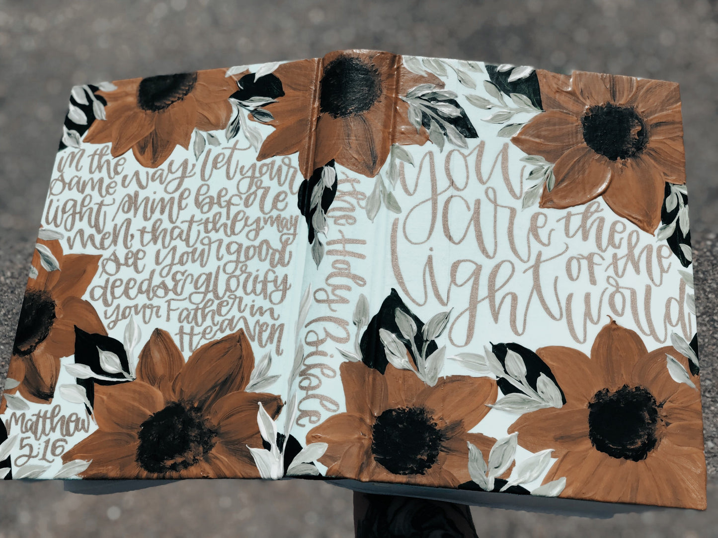 The Stephanie Bible // ESV Journaling Bible // Close-Up Sunflower Theme