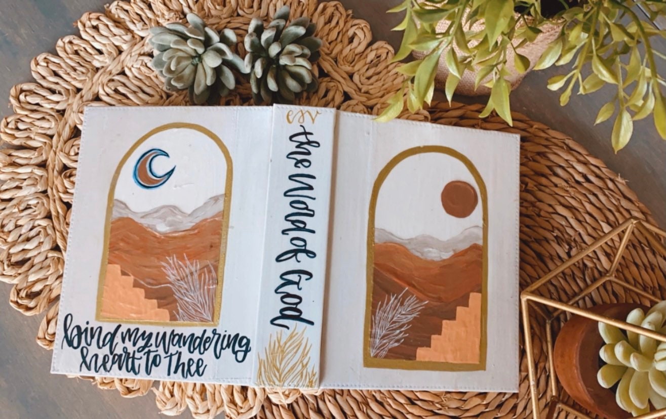 The Myca Bible | ESV Journaling Bible | Boho Sun + Moon Design