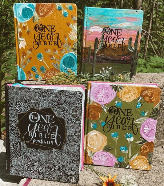 The One Year Bible Expressions NLT | Customizable | Hand Painted