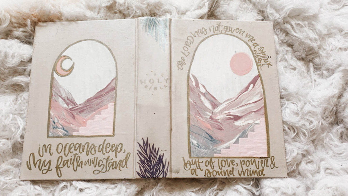 The Myca Bible | ESV Journaling Bible | Boho Sun + Moon Design