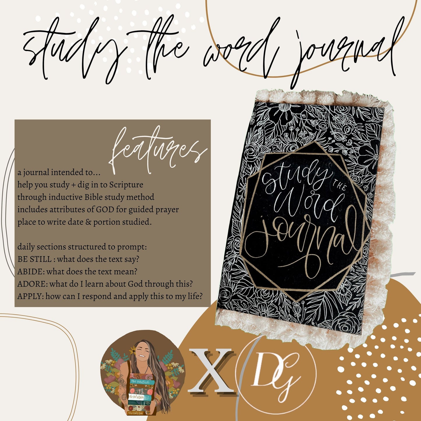 Hand Painted Daily Grace Co. Journals | Fully Customizable