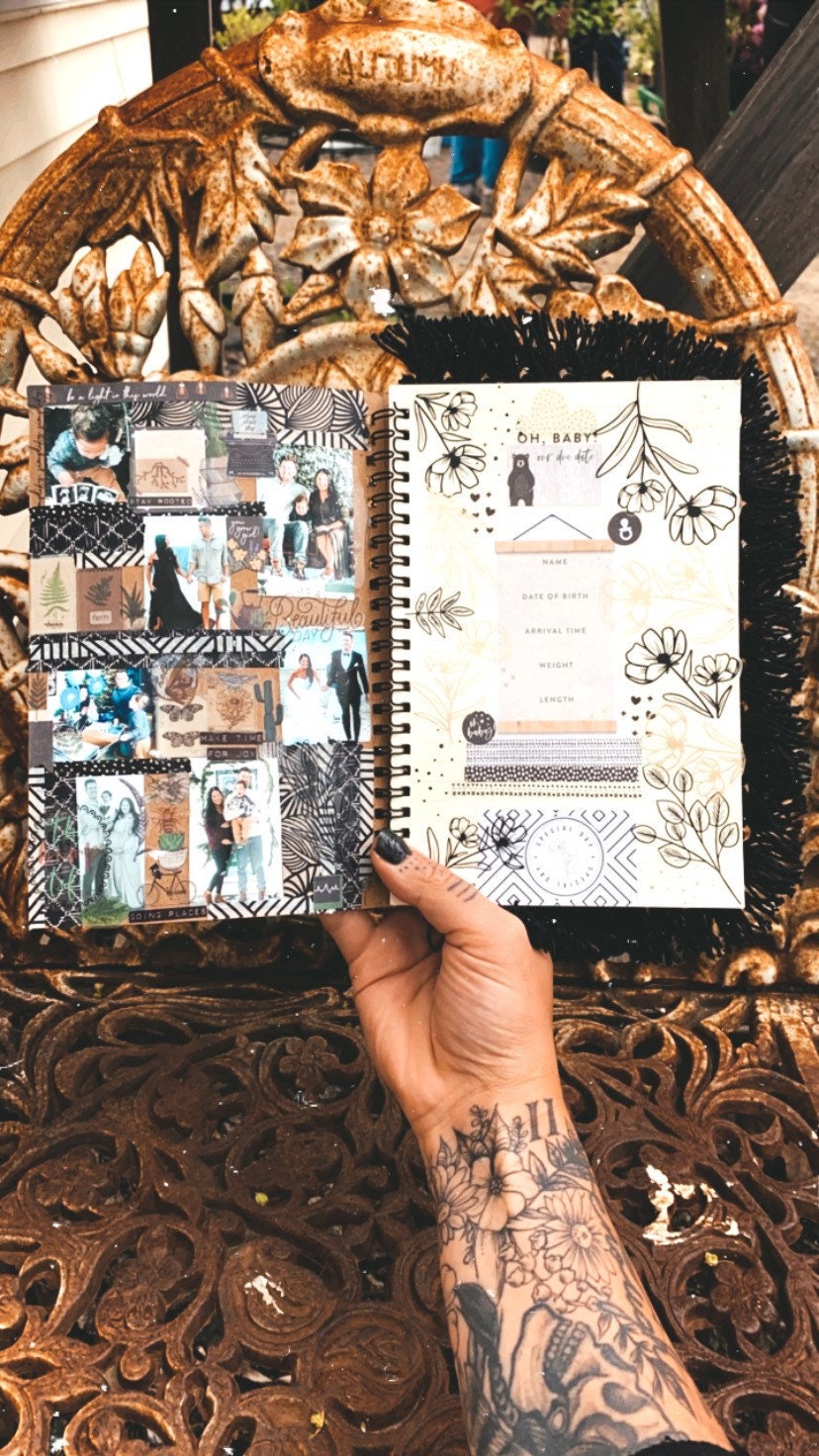 Baby Shower Journal | Hand Painted Journals + Dedication Collage