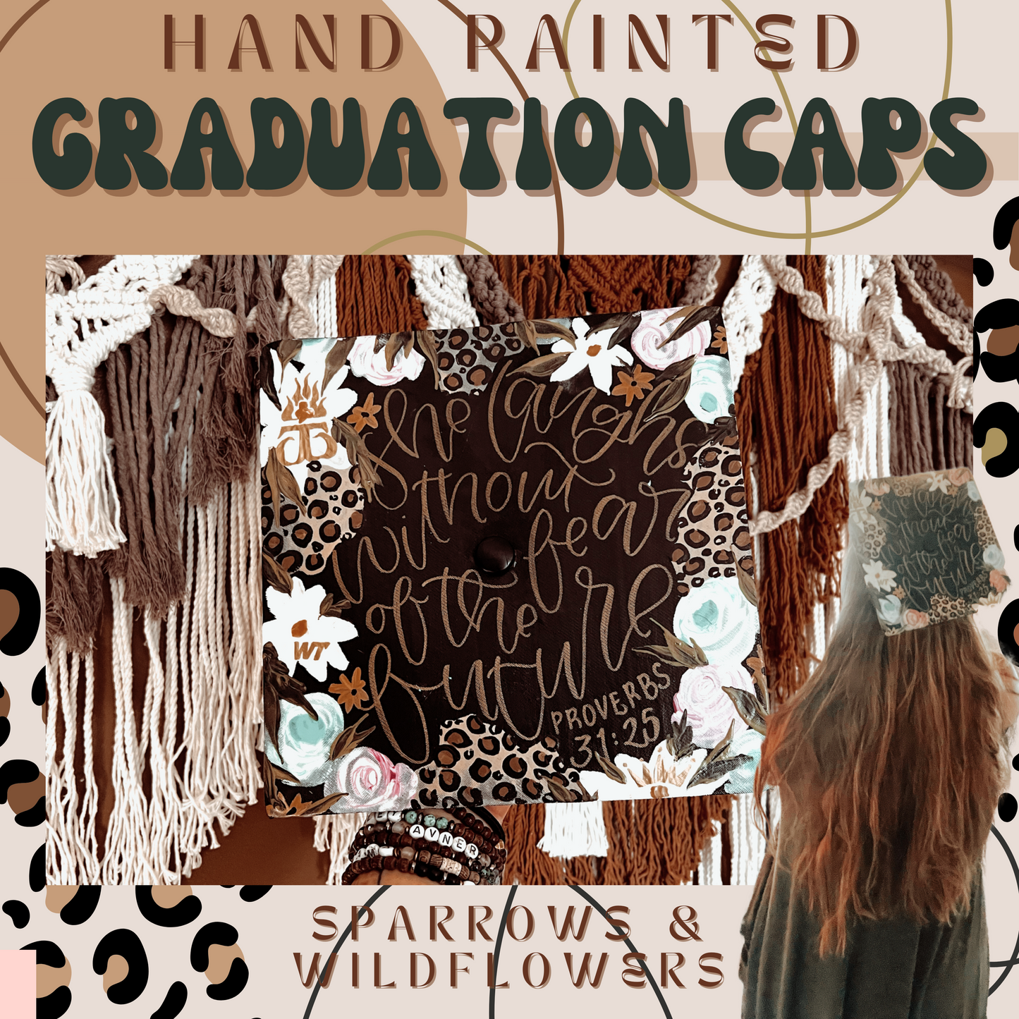 Graduation Caps | Hand Painted, Customizable